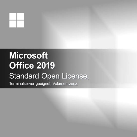 Microsoft Office 2019 Standard Open License, Terminalserver geeignet, Volumenlizenz